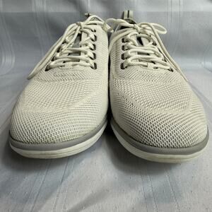 Johnston & Murphy Men’s Off-White Knit Casual Shoes Grey Accents Size 13
